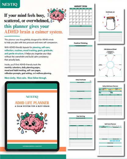 Your Home Isn't the Problem. Your System Is adhd cleaning planner A calm ADHD - friendly bundle to help you clean, plan, and finally feel in control - NESTIQ