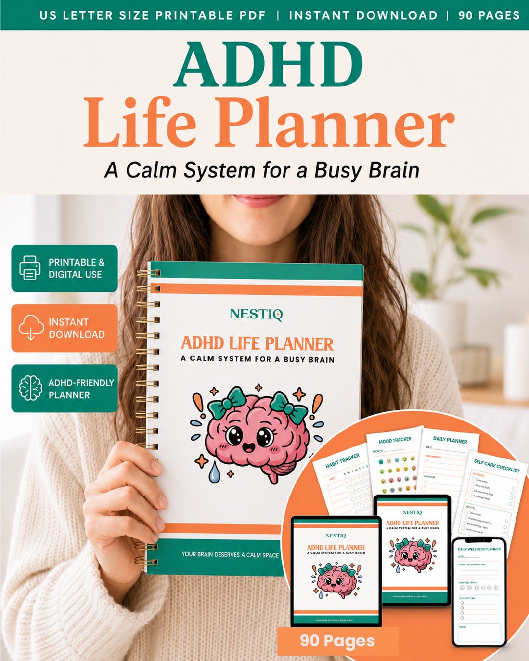 Your Home Isn't the Problem. Your System Is adhd cleaning planner A calm ADHD - friendly bundle to help you clean, plan, and finally feel in control - NESTIQ
