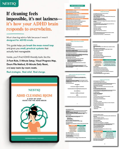 Your Home Isn't the Problem. Your System Is adhd cleaning planner A calm ADHD - friendly bundle to help you clean, plan, and finally feel in control - NESTIQ